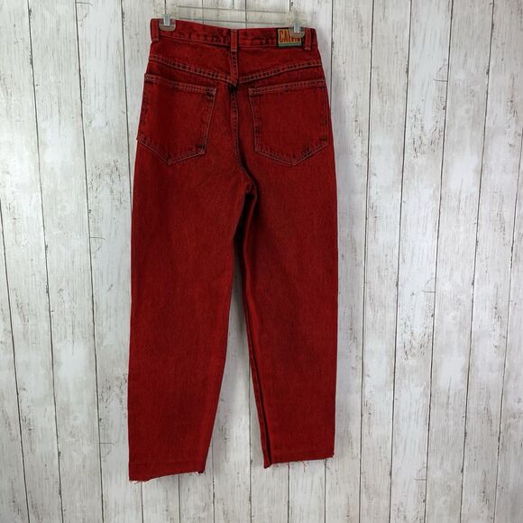 Vintage Women's Jeans Sz 9/10 Calvin Klein Red Stone Acid Washed Denim R… - Picture 6 of 14